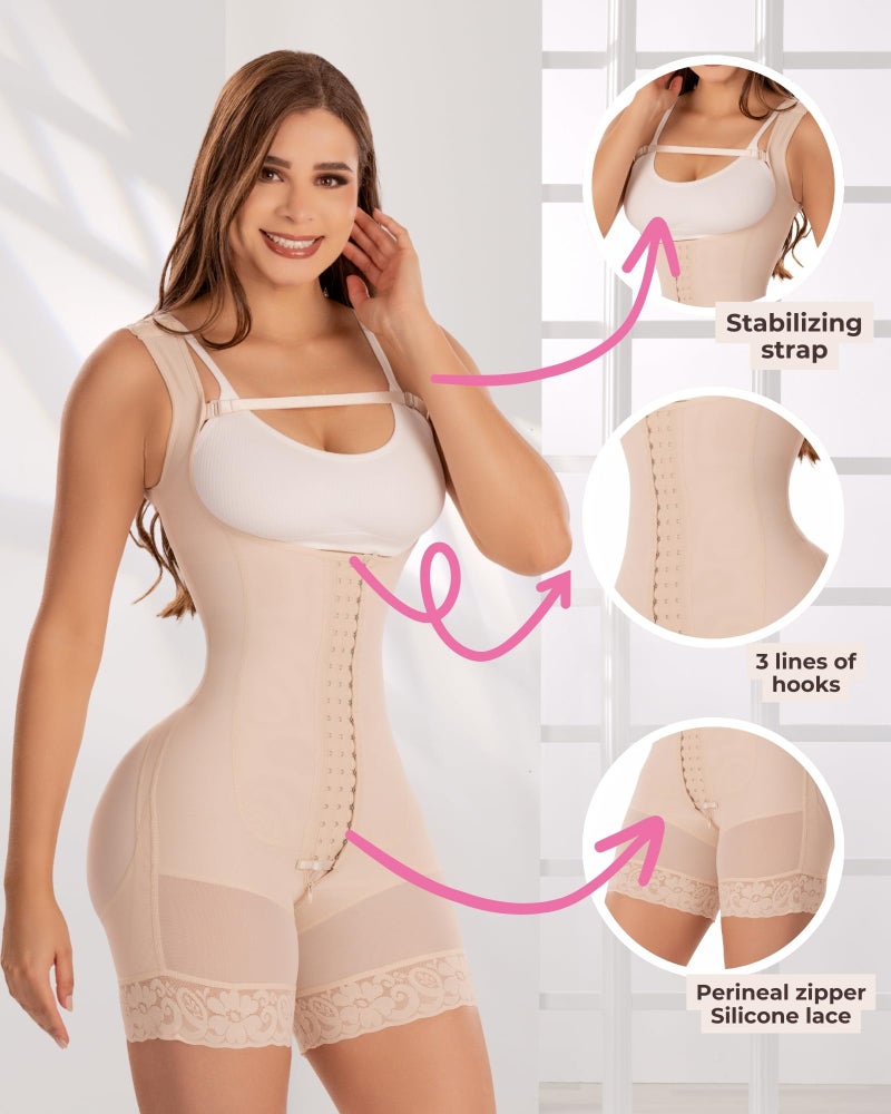 SHAPE CONCEPT 360 Fajas Colombianas Moldeadoras BBL Stage 2 Girdle, Post-Op And Post Partum Shapewear Beige - Image 4
